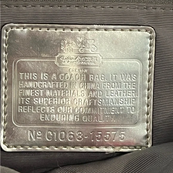 Coach Signature Black Chain Tote Bag • Patent Trim • Shoulder Purse🖤 - Picture 2 of 10